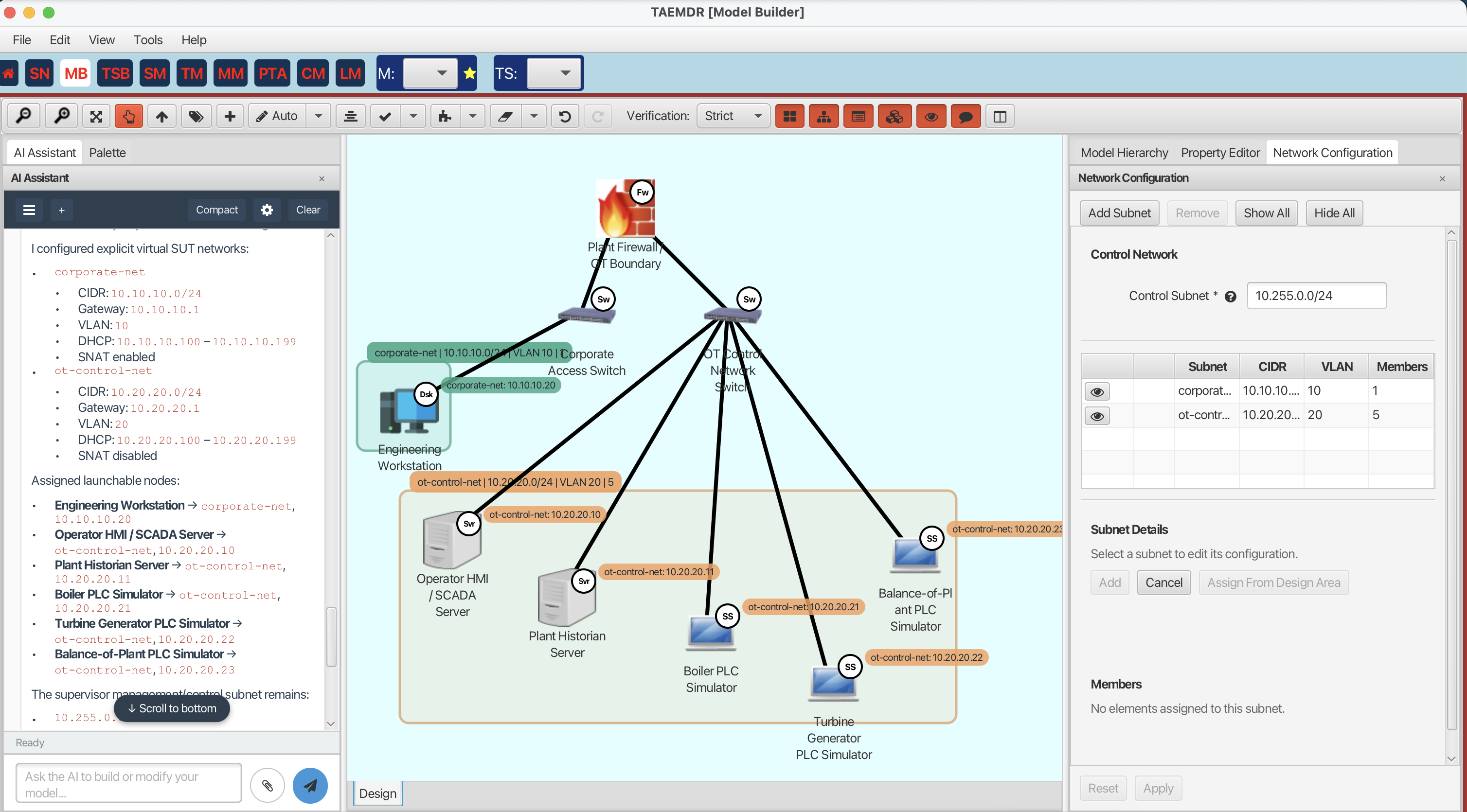 Model-based mission software and target generation workflows