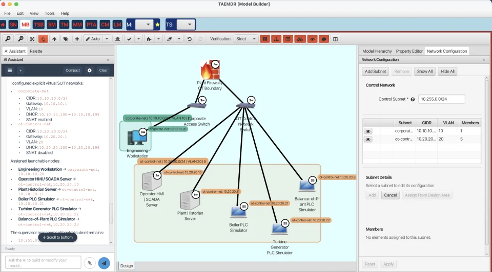 Model-based mission software and target generation workflows