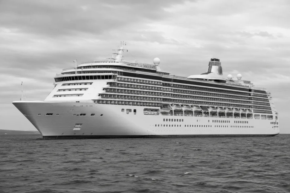 Cruise ship at sea